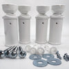 Brackets for Heated Towel Rail Radiators Set of Universal Fit Flat Or Curved White
