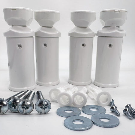 Brackets for Heated Towel Rail Radiators Set of Universal Fit Flat Or Curved White