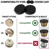 Matte Black Radiator Bleed Valve & Plug Cover Caps (Pair)