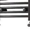 700mm Wide 1200mm High Black Heated Towel Rail Radiator
