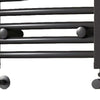 750mm Wide 600mm High Black Heated Towel Rail Radiator