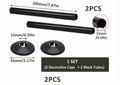 Black Radiator Pipe Covers & Decorative Wall Plates – 2 × 200mm Tubes + 2 × 55mm Covers