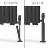 Black Radiator Pipe Covers & Decorative Wall Plates – 2 × 200mm Tubes + 2 × 55mm Covers
