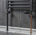 Black Radiator Pipe Covers & Decorative Wall Plates – 2 × 200mm Tubes + 2 × 55mm Covers