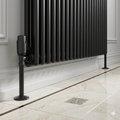 Black Radiator Pipe Covers & Decorative Wall Plates – 2 × 200mm Tubes + 2 × 55mm Covers