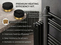 Matte Black Radiator Blanking Plug & Air Vent Set – ½” BSP Brass for Radiators & Heated Towel Rails