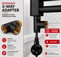 Dual Fuel Matt Black T Piece Connector For Towel Rails & Radiators for Dual Fuel