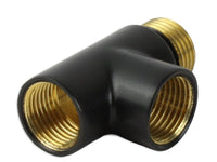 Dual Fuel Matt Black T Piece Connector For Towel Rails & Radiators for Dual Fuel
