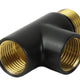 Dual Fuel Matt Black T Piece Connector For Towel Rails & Radiators for Dual Fuel