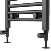 750mm Wide 800mm High Black Heated Towel Rail Radiator