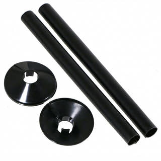 Black radiator pipe covers