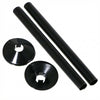 Black Radiator Pipe Covers & Decorative Wall Plates – 2 × 200mm Tubes + 2 × 55mm Covers