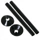 Black Radiator Pipe Covers & Decorative Wall Plates – 2 × 200mm Tubes + 2 × 55mm Covers