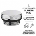 Nickel radiator blanking plug and air vent set for 1/2 inch UK towel rails and central heating radiators