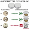 Chrome Cover Caps for Heated Towel Rails (Pair)