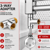 Chrome T-Piece for Towel Radiator Heating Element – 1/2
