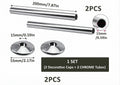 Chrome Towel Radiator Pipe Covers – 2 × 200mm Tubes + 2 × 55mm Covers