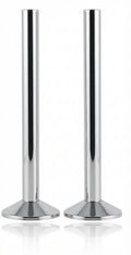 Chrome Towel Radiator Pipe Covers – 2 × 200mm Tubes + 2 × 55mm Covers