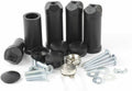 Black radiator brackets and fixings