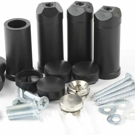 Turkish Zone Brackets for Heated Towel Rail Radiators Set of Universal Fit Flat Or Curved Black