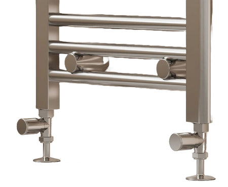 650mm wide 400mm high polished chrome radiator body reference on a white background