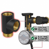 Dual Fuel Matt Black T Piece Connector For Towel Rails & Radiators for Dual Fuel