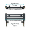 450mm Wide 1400mm High Black Heated Towel Rail Radiator