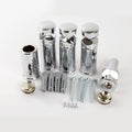 Chrome adjustable wall brackets for heated towel rails. — radiator body reference