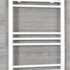 500mm wide x 700mm high Heated Towel Rail Straight Flat White Bathroom Warmer Radiator Central Heating