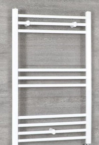 500mm wide x 700mm high Heated Towel Rail Straight Flat White Bathroom Warmer Radiator Central Heating