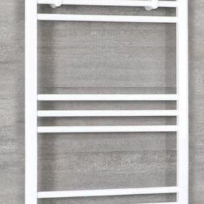 500mm wide x 700mm high Heated Towel Rail Straight Flat White Bathroom Warmer Radiator Central Heating